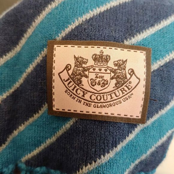 Juicy Couture Scarf, Blue Striped - Picture 4 of 4